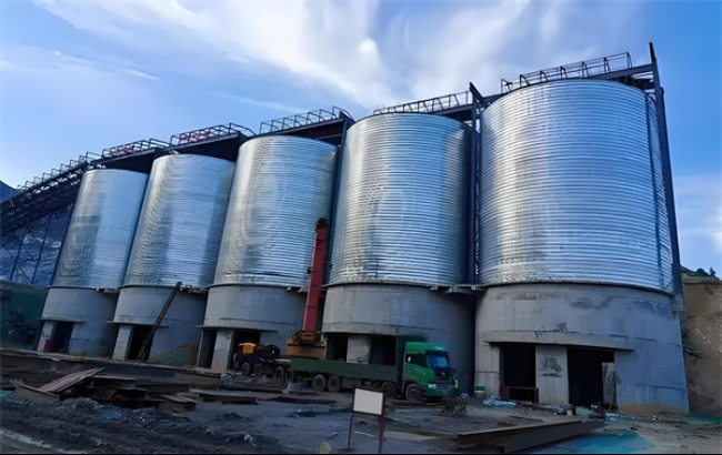乐东螺旋卷板仓施工现场